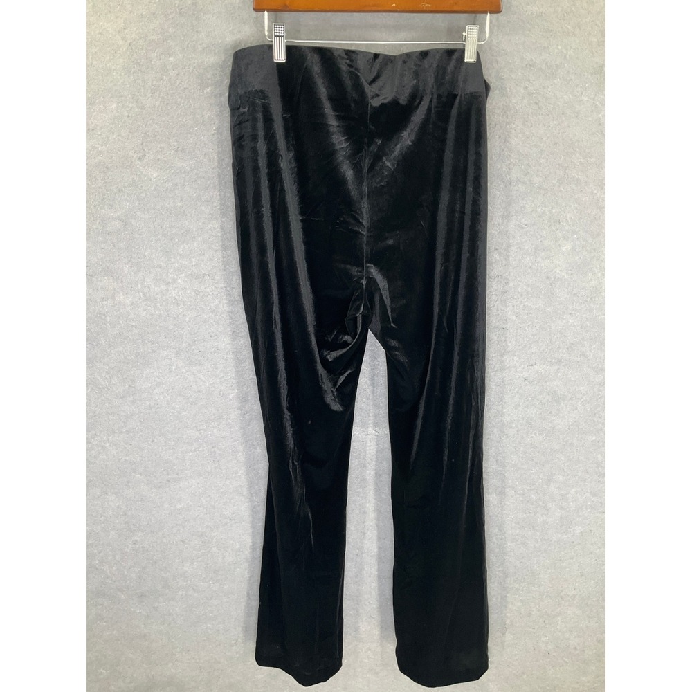 Old Navy Women's XL Black Velvet High Rise Flare Leggings Pants Cocktail Party